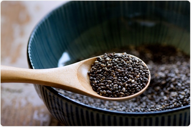 Measured chia seeds